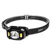 Фонарь аккумуляторный налобный AccuH3-L5W-bk LED 5Вт + 2хRED SMD IP54 5 режимов: 100проц. 180лм 3.5ч/50проц. 110лм 5.5ч/30проц. 65лм 15ч/красн. 28ч/мигающ. красн. 12ч аккум. управл. жестами черн. JazzWay 5036703 - УПС инжиниринг