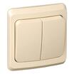 Выключатель 2-кл. СП Этюд 10А IP20 с подсветкой крем. SE BC10-006K - УПС инжиниринг