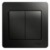 Выключатель 2-кл. СП Glossa 10А IP20 (сх. 5) 10AX в сборе антрацит SE GSL000752 - УПС инжиниринг
