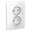 Розетка 2-м СП Blanca 16А IP20 250В без заземл. без защ. шторок бел. SE BLNRS000021 - УПС инжиниринг