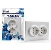 Розетка 2-м СП Pixel 16А IP20 с заземл. защ. шторки в сборе бел. TOKOV ELECTRIC TKE-PX-R2FZSF-C01 - УПС инжиниринг