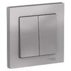 Выключатель 2-кл. СП AtlasDesign 10А IP20 (сх. 5) 10AX в сборе алюм. SE ATN000352 - УПС инжиниринг