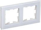 Рамка 2-м BRITE РУ-2-2-БрБ стекло бел. IEK BR-M22-G-K01 - УПС инжиниринг