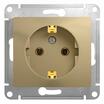 Розетка 1-м СП Glossa 16А IP20 с заземл. механизм титан SE GSL000443 - УПС инжиниринг