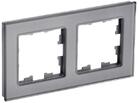 Рамка 2-м BRITE РУ-2-2-БрСе стекло сер. IEK BR-M22-G-K03 - УПС инжиниринг