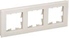 Рамка 3-м BRITE РУ-3-2-БрВа стекло ванильн. IEK BR-M32-G-K10 - УПС инжиниринг