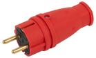 Вилка VX10-R-IP44 16А IP44 прямая с заземл. каучук красн. ЭРА Б0055415 - УПС инжиниринг