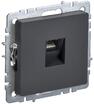 Розетка компьютерная СП RJ45 кат.5E BRITE РК10-БрГ механизм графит IEK BR-K10-1-K53 - УПС инжиниринг