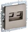 Розетка компьютерная двойн. СП RJ45 кат.5E BRITE РК10-2-БрШ механизм шампань IEK BR-K20-1-K37 - УПС инжиниринг