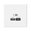 Розетка USB ArtGallery тип A+C 45Вт QC PD высокоскор. ЗУ механизм бел. SE GAL000129 - УПС инжиниринг