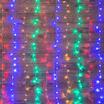 Гирлянда светодиодная "Светодиодный Дождь" 2х3м 240LED мультиколор 12Вт 230В IP20 свечение с динамикой провод прозр. Neon-Night 235-069 - УПС инжиниринг
