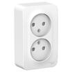 Розетка 2-м ОП Blanca 16А IP20 250В без заземл. защ. шторки с изолир. пластиной бел. SE BLNRA001211 - УПС инжиниринг