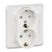 Розетка 2-м СП Этюд 16А IP20 250В с заземл. защ. шторки бел. SE PC16-008B - УПС инжиниринг