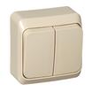 Выключатель 2-кл. ОП Этюд 10А IP20 крем. SE BA10-002K - УПС инжиниринг
