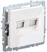 Розетка компьютерная двойн. СП RJ45 кат.5E BRITE РК10-2-БрБ механизм бел. IEK BR-K20-1-K01 - УПС инжиниринг