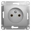 Розетка 1-м СП Glossa 16А IP20 без заземл. механизм алюм. SE GSL000341 - УПС инжиниринг