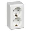 Розетка 2-м ОП Этюд 16А IP20 250В с заземл. без защ. шторок бел. SE PA16-007B - УПС инжиниринг