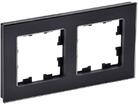 Рамка 2-м BRITE РУ-2-2-БрЧ стекло черн. IEK BR-M22-G-K02 - УПС инжиниринг