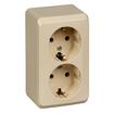 Розетка 2-м ОП Этюд 16А IP20 250В с заземл. без защ. шторок крем. SE PA16-007K - УПС инжиниринг