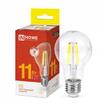 Лампа светодиодная LED-A60-deco 11Вт грушевидная прозрачная 3000К тепл. бел. E27 1160лм 230В IN HOME 4690612026121 - УПС инжиниринг