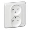 Розетка 2-м СП Этюд 16А IP20 250В без заземл. защ. шторки бел. SE PC16-006B - УПС инжиниринг