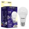 Лампа светодиодная 15Вт А60 3000К Е27 176-264В TOKOV ELECTRIC TKE-A60-E27-15-3K - УПС инжиниринг