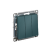 Выключатель 3-кл. СП AtlasDesign 10А IP20 (сх. 1+1+1) 10AX механизм изумруд SE ATN000831 - УПС инжиниринг