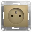 Розетка 1-м СП Glossa 16А IP20 без заземл. механизм титан SE GSL000441 - УПС инжиниринг
