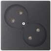 Розетка 2-м СП Simon 24 16А IP20 2х2P без защ. шторок механизм графит Simon 2450457-038 - УПС инжиниринг