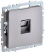 Розетка компьютерная СП RJ45 кат.6 BRITE РК11-БрС механизм сталь IEK BR-K10-2-K46 - УПС инжиниринг