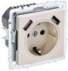 Розетка BRITE РЮш10-2-БрКр 16А с USB A+A 3.1А с заземл. защ. шторки механизм беж. IEK BR-R14-16-U21-D31-K10 - УПС инжиниринг