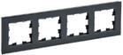 Рамка 4-м BRITE РУ-4-2-БрЧ стекло черн. IEK BR-M42-G-K02 - УПС инжиниринг