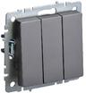 Выключатель 3-кл. СП BRITE ВС10-3-0-БрС 10А механизм сталь IEK BR-V30-0-10-K46 - УПС инжиниринг