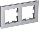 Рамка 2-м BRITE РУ-2-1-БрА металл алюм. IEK BR-M22-M-K47 - УПС инжиниринг