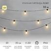 Гирлянда светодиодная "Лофт" 20 прозр. ламп х 5LED 60Вт IP44 уличная влагостойкая провод каучук черн. Neon-Night 331-357 - УПС инжиниринг