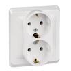 Розетка 2-м СП Этюд 16А IP20 250В с заземл. без защ. шторок бел. SE PC16-007B - УПС инжиниринг