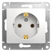Розетка 1-м СП Glossa 16А IP20 с заземл. механизм бел. SE GSL000143 - УПС инжиниринг