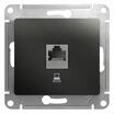 Розетка компьютерная 1-м Glossa RJ45 кат.5E механизм антрацит SE GSL000781K - УПС инжиниринг