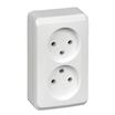 Розетка 2-м ОП Этюд 16А IP20 250В без заземл. без защ. шторок бел. SE PA16-005B - УПС инжиниринг