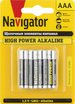 Элемент питания алкалиновый AAA/LR03 94 751 NBT-NE-LR03-BP4 (блист.4шт) Navigator 94751 - УПС инжиниринг