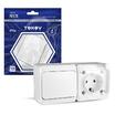 Блок ОП Nix (розетка 16А 250В с заземл. 1-кл. выкл. 10А) IP54 бел. TOKOV ELECTRIC TKE-NX-V1RZ-C01T-IP54 - УПС инжиниринг