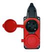 Колодка удлинителя 2-м с заземл. 16А IP44 каучук красн. TOKOV TKE-C13-KK2-Z - УПС инжиниринг