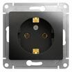 Розетка 1-м СП 1мод. Glossa 16А IP20 с заземл. механизм антрацит SE GSL000743 - УПС инжиниринг