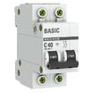 Выключатель автоматический модульный 2п C 40А 4.5кА ВА 47-29 Basic EKF mcb4729-2-40C - УПС инжиниринг