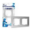 Рамка 2-м Pixel универс. алюм. TOKOV ELECTRIC TKE-PX-RM2-C03 - УПС инжиниринг