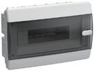 Корпус ЩРВ-П-12 UNION Compact IP41 черн. прозр. дверь пластик. IEK UIC-KP12-V-12-41-K01 - УПС инжиниринг