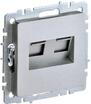 Розетка компьютерная двойн. СП RJ45 кат.5E BRITE РК10-2-БрА механизм алюм. IEK BR-K20-1-K47 - УПС инжиниринг