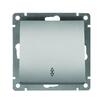 Переключатель проходной 1-кл. СП Афина 10А IP20 механизм серебр. Universal A0025-S - УПС инжиниринг
