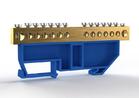 Шина нулевая на DIN-изоляторе 8х12мм 14 отвер. латунь TOKOV ELECTRIC TKE-BCB-812-14-DIN/N - УПС инжиниринг