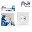 Розетка 1-м СП Pixel 16А IP20 без заземл. в сборе айс TOKOV ELECTRIC TKE-PX-R1F-C34 - УПС инжиниринг